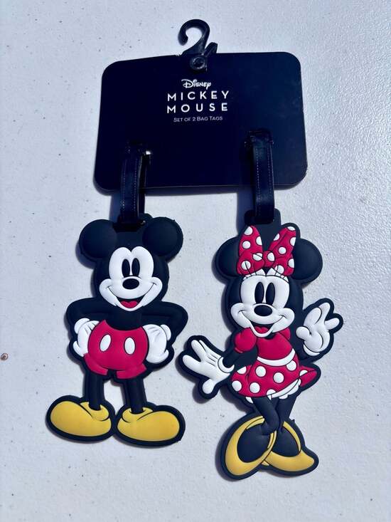 ful Accessories - Disney Mickey & Minnie Mouse Set of 2 PVC Luggage Bag Tags